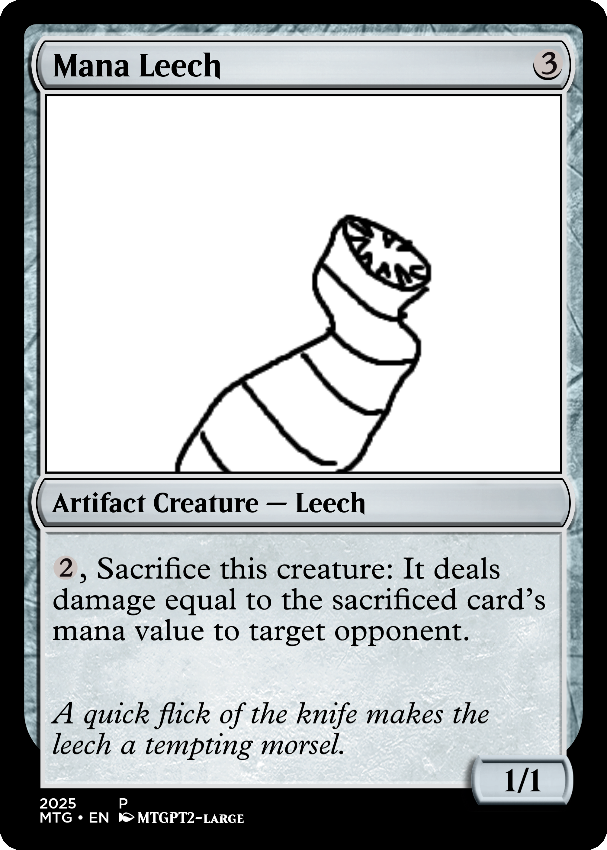 A custom MTG card, Mana Leech